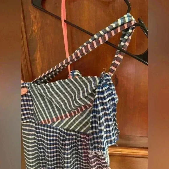 Anthro Maeve Waverly Gingham One Shoulder Dress size 6 - Picture 6 of 8